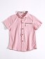 levne Chlapecké oblečení-Chlapecké Bavlna Denní Jednobarevné Léto Košile, Krátký rukáv Světlá růžová