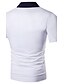 tanie klasyczna koszulka polo-Męskie Koszula golfowa Kolorowy blok Kołnierz Kołnierzyk koszuli Biały Czarny Jasnoszary Czerwony Granatowy Krótki rękaw Codzienny Najfatalniejszy Moda miejska