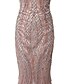 cheap Evening Dresses-Mermaid / Trumpet Sparkle &amp; Shine Formal Evening Dress Bateau Neck Sleeveless Floor Length Tulle with Beading 2020