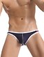 baratos Moda Íntima Exótica para Homem-Homens Estilo Cueca 1 PC Roupa de baixo Estilo Moderno Retalhos Cintura Baixa Normal Sexy Branco Preto Azul S M L / Magro