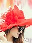 abordables Chapeau de paille-Femme Polyester Vacances Bob / Chapeau de soleil - Style floral, Couleur unie / Vacances / Mignon / Printemps / Eté