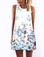cheap Women&#039;s Dresses-Women&#039;s Holiday / Going out / Casual / Daily Street chic Sheath Dress - Floral Summer Blue M L XL