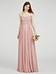 cheap Bridesmaid Dresses-A-Line Bridesmaid Dress Sweetheart Sleeveless Elegant Floor Length Chiffon with Criss Cross / Ruched