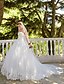 preiswerte Hochzeitskleider-Ballkleid Trägerlos Kathedralen Schleppe Tüll Hochzeitskleid mit Spitze Rüsche durch TYSY