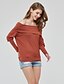 voordelige Dames T-shirts-Dames T-shirt Katoen Effen Boothals / Herfst / Winter