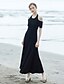 cheap Women&#039;s Dresses-Women&#039;s Bow Party / Going out / Beach Maxi Slim Swing Dress - Solid Colored Summer Cotton Black S M
