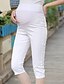 cheap Women&#039;s Pants-Women&#039;s Casual / Street chic Maternity Cotton Slim / Chinos Pants - Solid Colored Pleated High Rise / Work