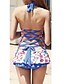 cheap Women&#039;s Swimwear &amp; Bikinis-Women&#039;s Lace up Beach Honey® Latest Hight Elasticity Polyster Cute Strawberry Swimwear with Removable Steel Support Bra Pad