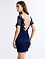 cheap Women&#039;s Dresses-Women&#039;s Cotton Bodycon Dress - Solid Colored Lace / Backless Off Shoulder / Summer