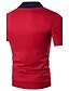 tanie klasyczna koszulka polo-Męskie Koszula golfowa Kolorowy blok Kołnierz Kołnierzyk koszuli Biały Czarny Jasnoszary Czerwony Granatowy Krótki rękaw Codzienny Najfatalniejszy Moda miejska