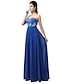 cheap Evening Dresses-A-Line Sweetheart Neckline Floor Length Chiffon / Lace Lace Up Formal Evening Dress with Appliques by