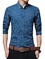 お買い得  メンズシャツ-男性用 ワーク シャツ パッチワーク / ジャカード コットン / お客様の通常サイズよりワンサイズ上のものを選択して下さい. / 長袖