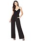 cheap Women&#039;s Jumpsuits &amp; Rompers-Women&#039;s Work Going out Vintage Sexy Solid Print Strap Jumpsuits,Straight Loose Sleeveless Summer Chiffon