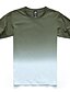 billige T-skjorter og singleter til herrer-Bomull Rund hals T-skjorte Herre - Fargeblokk Aktiv / Gatemote Sport Grå XL / Kortermet