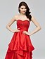cheap Prom Dresses-A-Line Fit &amp; Flare Open Back Dress Homecoming Cocktail Party Asymmetrical Sleeveless Sweetheart Satin with Beading Appliques 2024