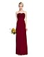 cheap Bridesmaid Dresses-A-Line Sweetheart Neckline Floor Length Chiffon / Sequined Bridesmaid Dress with Sequin / Draping / Criss Cross by LAN TING BRIDE®