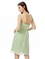 cheap Bridesmaid Dresses-Sheath / Column Strapless / Sweetheart Neckline Knee Length Chiffon Bridesmaid Dress with Criss Cross / Ruched / Flower by LAN TING BRIDE®