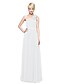 cheap Bridesmaid Dresses-A-Line One Shoulder Floor Length Chiffon Bridesmaid Dress with Sash / Ribbon / Flower / Pleats by LAN TING BRIDE®