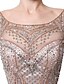 cheap Evening Dresses-Mermaid / Trumpet Sparkle &amp; Shine Formal Evening Dress Bateau Neck Sleeveless Floor Length Tulle with Beading 2020