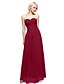 cheap Bridesmaid Dresses-Sheath / Column Strapless Floor Length Chiffon Bridesmaid Dress with Criss Cross by LAN TING BRIDE®