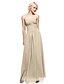 cheap Bridesmaid Dresses-Sheath / Column Strapless Floor Length Chiffon Bridesmaid Dress with Criss Cross by LAN TING BRIDE®