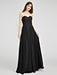 cheap Bridesmaid Dresses-A-Line Bridesmaid Dress Sweetheart Sleeveless Elegant Floor Length Chiffon with Criss Cross / Ruched