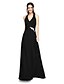 cheap Bridesmaid Dresses-Sheath / Column Halter Neck Floor Length Chiffon Bridesmaid Dress with Beading / Sash / Ribbon / Criss Cross by LAN TING BRIDE®