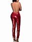 cheap Women&#039;s Jumpsuits &amp; Rompers-Women&#039;s Street chic Jumpsuit - Solid Colored, Sequins Halter Neck / Ruffles and Frills