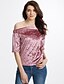 cheap Women&#039;s Tops-Women&#039;s Cute T-shirt - Solid Colored Boat Neck