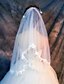 cheap Wedding Veils-One-tier Lace Applique Edge Wedding Veil Elbow Veils / Fingertip Veils with Appliques Lace / Tulle / Classic