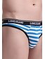 abordables Ropa interior y calcetines de hombre-Hombre Slip 1 PC Ropa interior Estilo clásico A Rayas Algodón Cintura Media Verde Trébol Negro Azul Piscina S M L