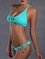 cheap Women&#039;s Swimwear &amp; Bikinis-Halter Tankini,Solid Polyester