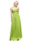 cheap Bridesmaid Dresses-Sheath / Column Strapless Floor Length Chiffon Bridesmaid Dress with Criss Cross by LAN TING BRIDE®