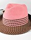 cheap Straw Hat-Unisex Party / Holiday Straw Hat / Sun Hat - Striped / Cute