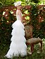 billiga Brudklänningar-Bröllopsklänningar A-linje V-hals Ärmlös Golvlång Spets Brudklänningar Med Bälte / band Applikationsbroderi 2023
