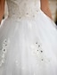 baratos Vestidos de Casamento-De Baile Sem Alças Cauda Catedral Tule Vestido de casamento com Renda Babados de TYSY