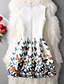 cheap New in Dresses-Women&#039;s A Line Dress Knee Length Dress White Sleeveless Floral Summer Round Neck S M L XL / Cotton
