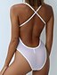 cheap Sexy Lingerie-Women&#039;s Mesh Erotic Suits Nightwear Solid Colored White / Black S M L