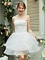 cheap Wedding Dresses-A-Line Strapless Short / Mini Organza / Satin Made-To-Measure Wedding Dresses with Appliques by LAN TING BRIDE® / Little White Dress