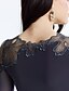 זול גופיות במידות גדולות-בגדי ריקוד נשים אחיד טישרט שרוול ארוך יומי צמרות שחור אפור / ליציאה