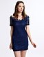 cheap Women&#039;s Dresses-Women&#039;s Cotton Bodycon Dress - Solid Colored Lace / Backless Off Shoulder / Summer