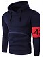cheap Men&#039;s Hoodies &amp; Sweatshirts-Men&#039;s Hoodie Color Block / Solid Colored Hooded Long Sleeve Black Red Navy Blue Gray M L XL XXL / Spring / Fall