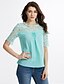 cheap Women&#039;s Blouses &amp; Shirts-Women&#039;s Street chic Plus Size Loose Blouse - Solid Colored, Lace Mesh