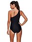 cheap Women&#039;s Swimwear &amp; Bikinis-Women&#039;s Swimwear One Piece Swimsuit Striped Black Straped Bathing Suits Lace Sports Color Block