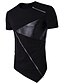 billige Casual T-shirts til mænd-Herre T-shirt Farveblok Rund hals Hvid Sort Kortærmet Daglig Sport Patchwork Tynd Toppe Bomuld Aktiv / Sommer / Sommer