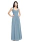 cheap Bridesmaid Dresses-A-Line Bridesmaid Dress Halter Neck Sleeveless Elegant Floor Length Chiffon with Criss Cross / Side Draping 2022