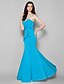 cheap Bridesmaid Dresses-Mermaid / Trumpet Bridesmaid Dress Sweetheart Sleeveless Elegant Floor Length Satin / Lace with Lace / Bow(s) / Criss Cross 2023