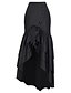 tanie Spodnie w dużych rozmiarach-Damskie Bawełna Syrena Spódnice Solidne kolory Patchwork Czarny