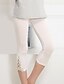 cheap Pants &amp; Leggings-Women&#039;s Leggings Lace Patchwork Solid Colored Daily Going out Basic Streetwear White Black Stretchy