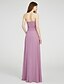 cheap Bridesmaid Dresses-Sheath / Column Strapless Floor Length Chiffon Bridesmaid Dress with Criss Cross by LAN TING BRIDE®